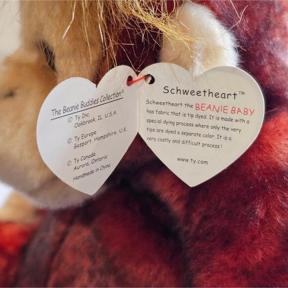 Vintage 1999 Ty Beanie Buddy SCHWEETHEART Plush Orangutan Monkey 14" - Picture 13 of 13
